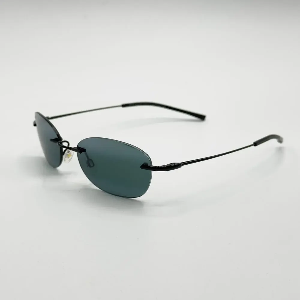 Maui Jim Sunglasses AKI AKI MJ333-02 Glossy Black Polarized Grey Lens 50.5mm NEW